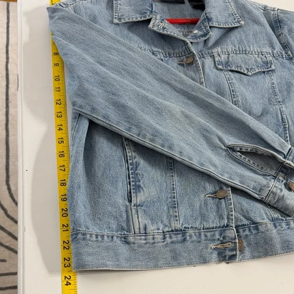 Bill Blass Light Blue Jean Jacket 100% Cotton Size M - Picture 16 of 16